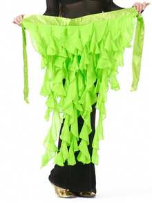 1pc Women's Belly Dance Waist Chain Skirt With Tassel Ruffle Hem - Multicolor - View 20