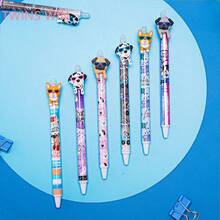 6pcs Creative New Puppy Shaped Neutral Pens, Blue Ink Suitable For Journaling, Note-Taking, Office And School - Puppy - View 2