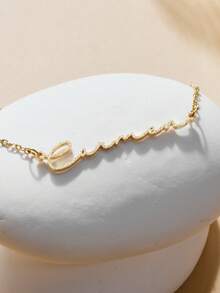 Fashionable Customized Name Necklace, Elegant Luxury Sexy Pendant, Suitable As Birthday, Anniversary, Holiday Gift For Lover, Friend, Family - Gold - Matte - View 3