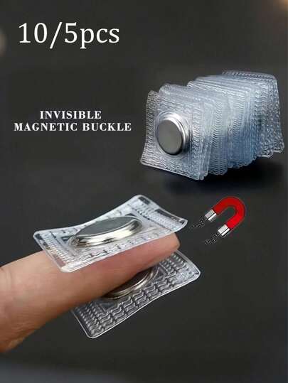 10/2pcs Magnetic Sewing Clips, Invisible Metal Clips, Multi-Functional Invisible Magnetic Snaps, Convenient To Carry, Small And Lightweight, Easy To Store, Reusable Metal Sewing Buttons, Suitable For Clothing, Bags And Wallets, Ideal For Going Out, Outdoor Travel And Back-To-School Use, Easy-To-Use Craft Accessories, A Must-Have For Diy Projects.