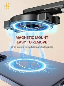 合金金属支架 D8 磁吸式手机自拍杆三脚架 360°旋转 兼容补光灯 1300MM 长智能手机三脚架一体式带集成无线遥控器 便携轻巧可伸缩手机三脚架 兼容 /安卓 妇女节礼物 派对庆典 - 均碼 - 查看 6