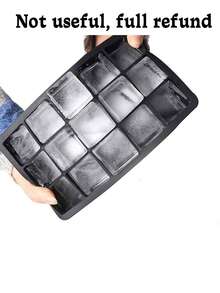 1pc Large Square Ice Cube Mold, Soft Silicone Material, Very Practical Ice Tray, Ice Maker, Summer Kitchen Essential, 15-Cavity Silicone Ice Tray, Cold-Resistant And Durable, Can Be Used As Ice Mold, Pudding Mold, Suitable For Home, Bar And Other Places, Easy To Use. (Please Check The Size Chart Before Ordering, Wash Before Use, If The Ice Cubes Are Not Formed, Continue Freezing (This Depends On The Strength Of The Refrigerator)) - Multicolor - View 5