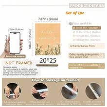 1pc Paintings Canvas Wall Art - Spring Art, Easter Decor, Bohemian Easter Art, Floral Art, Neutral Color Wall Decor, Floral Art - Baby Goods – Framed Nursery Wall Art Perfect Fit For Playroom Decor Nursery Decor, Childcare Room Decor, Preschool Decor, Boy's Room Decor Girl's Bedroom Decor Kids' Room Decor Easter Wall Decor, Nursery Spring Decor, Easter Children's Room Posters, Spring Decor Posters - Multicolor - View 43