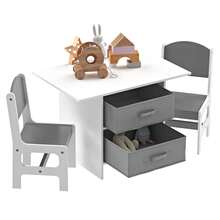 Table And 2 ChairSet Storage Learning Dining Activity Furniture - A - View 3