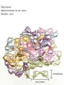 ABS仿珍珠马卡龙色蝴蝶结珠子，DIY手链、项链及其他配饰，装饰相册周边等 - 彩色 - 查看 8