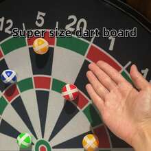 28.74英寸超大号粘性飞镖靶套装，含16个飞镖球/8个飞镖球，是朋友聚会、派对游戏的理想之选，也是完美的生日和节日礼物。 - 彩色 - 查看 7