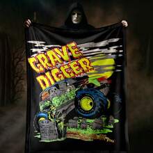 1PC 3D Monster Jam Monster Truck Cartoon Blanket, Edgy Gift For Motorsports Fans, Themed Man Cave Decor, Retro Sci-Fi Party Accent & Race Day Souvenir,Soft Throw Blanket For Home Bedroom Bed Sofa Picnic Travel Office Cover Blanket - nhiều màu 26 - Xem 6