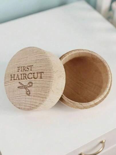 1个木制头发纪念品收纳盒，胎儿头发收纳盒，木制胎儿头发替代品收纳盒，婴儿头发收纳盒，木制头发收纳盒，男女胎儿头发收藏纪念盒，木制纪念品，中性，复活节礼物，纪念礼物，生日礼物
