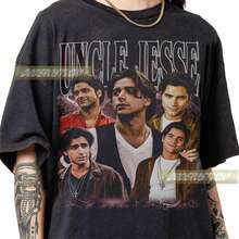 Limitiertes Onkel Jesse Vintage Shirt, Onkel Jesse Grafik Merch T-Shirt Geschenke, Retro Onkel Jesse Film Geschenk, Onkel Jesse 90er Bootleg T-Shirt - Schwarz - Übersicht 1