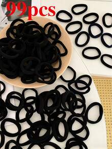 49/99/199 قطعة من ربطات الشعر الملونة والسوداء، أربطة شعر مرنة للغاية، أربطة شعر سكرانشي سوداء، ربطات شعر مطاطية ناعمة، إكسسوارات شعر للنساء، مميزة وعصرية، هدية مفكرة، ربطات وأربطة شعر، إكسسوارات شعر أساسية، مرونة عالية، غير ضارة، أربطة شعر عالية المرونة، ربطات شعر غير محكمة، أربطة شعر ذيل الحصان العالية، أربطة مطاطية، إكسسوارات شعر للنساء، حبال الشعر - متعدد الألوان - مشاهدة 10