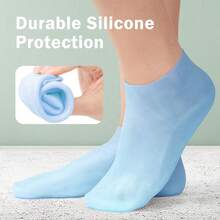 2 Pairs Of Convenient Women's Moisturizing And Anti Cracking Foot Socks, Upgraded Silicone Foot Care Socks, With Anti Slip Particle Design At The Bottom, Providing All-Weather Moisturizing And Foot Protection, Easy To Clean, Suitable For Dry And Cracked Heels, Silicone Moisturizing Socks - 均碼 - 查看 1