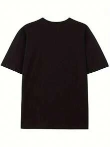 Women's "I'm Not Short, I'm Interesting" Humorous T-Shirt - Casual Black Short-Sleeve Tee With White Text, Perfect Gift For Petite Figures, Suitable For Spring, Summer, And Autumn, Casual Wear |   Playful Text T-Shirt |   Comfortable Fit - Unisex Loose - Fit Comfortable Vintage Street - Style Cotton T-Shirt Top - Black - View 2