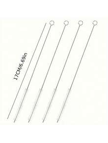 Long Stainless Steel Cleaning Brush - Suitable For Cleaning Reusable Straws, Water Bottles And Pipes - Multicolor - View 3