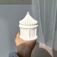 DIY Chinese Architecture Style Candle Holder Silicone Mold, Suitable For Resin, Gypsum, Cement, Concrete Casting, Reusable And Easy Demold - A - View 8