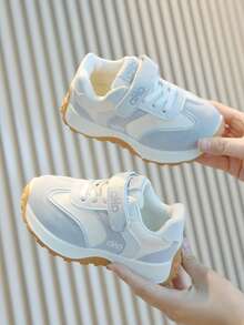 2 đôi giày trẻ em thoáng khí, giày thể thao mùa xuân/thu cho bé, giày nhẹ cho trẻ mới biết đi, unisex - Màu be - Xem 8