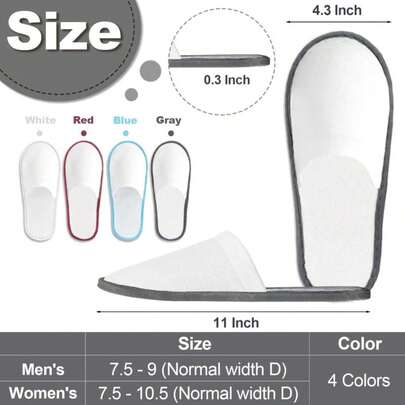 CarryEpic Disposable Slippers For Guest, 4 Pairs Spa Hotel House Slippers For Shoeless Home Bulk Indoor Slippers For Women Men Pantuflas Desechables Para Invitados Multicolor