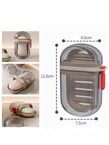 Luxury Travel Soap Box, Creative Sealed Drainage With Lid, Portable Mini Soap Box, New Business Travel Soap Box Home Bathroom Decor Summer, Suitable For Travel Outdoor Leisure - Mini Soap Box Storage Rack - A - View 7