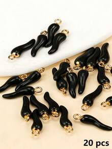 10/20/30/50/80/100 chiếc mặt dây chuyền hình ớt đỏ tráng men - Mặt dây chuyền hợp kim, bề mặt nhẵn, lỗ 2mm, thích hợp cho việc tự làm trang sức và thủ công, phụ kiện làm trang sức. - Nhiều màu - Xem 34