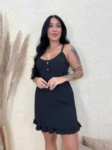 Camisola Feminina Suede Canelado Veneza - Preto - Visão 5