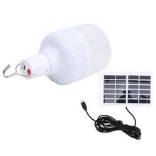 Portable Solar LED Bulb Lamp, Versatile Solar And Electric Charging Spotlight For Outdoor Use, Suitable Lighting - Blanco - View 8