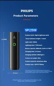 Philips SFL2506 Bike Light Front Light, Aluminum Alloy Waterproof Rechargeable Night Riding Super Bright Flashlight, Mountain Road Bike Cycling Equipment Accessories ，bike front light，night cycling light，bicycle headlight - 黑色 - 查看 11