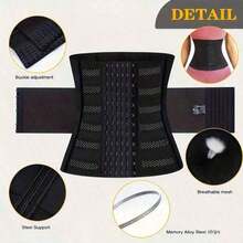 Waist Trainer For Women Underbust Waist Cincher Corset Tummy Control Sport Girdle Body Shaper 59Q2 F7KJ - 黑色 - 查看 5