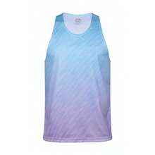 Chaleco deportivo para hombre, camiseta sin mangas de secado rápido para correr y maratón, camiseta ultraligera de poliéster para pista y campo - amarillo azul - Ver 4