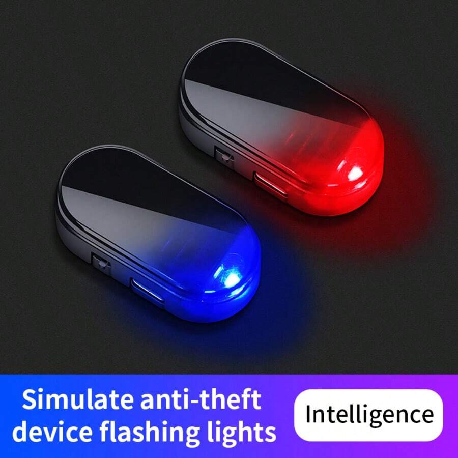 1个汽车假防盗灯太阳能供电模拟假报警无线警示防盗警示灯LED闪烁仿制 - 引領 - 查看 1