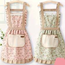 1pc Fashionable Floral Waterproof Canvas Apron - Breathable, Adjustable, Oil-Resistant, - Ideal For Chefs, Waiters And Cooking Enthusiasts - A - View 11