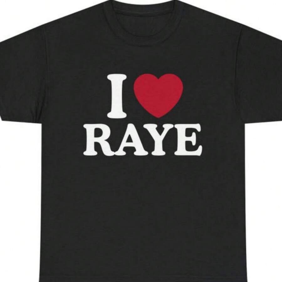 I Love Raye Shirt - Black - View 1