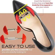 迷你鞋撑，适合宽脚女士，防滑鞋撑，可调节鞋楦 - 彩色 - 查看 12