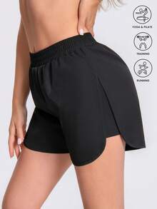 2-In-1 New Fashion Shorts, Suitable For Casual Daily Wear And Sports Running - Black - View 1