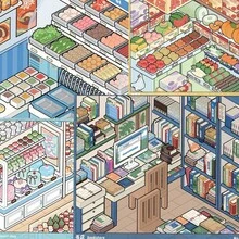 Tirado 9.0 Micro Scene Collection Series: Landscape Stickers, Cute 3D House Diary Stickers, Girls' Educational Toys, Adult DIY Stress Relief Diary Stickers, Suitable For Adults And Teenagers To Relieve Stress And Entertain (Back To School Gift) - Multicolor - View 8