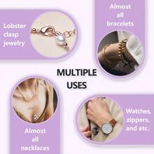 1 chiếc dụng cụ hỗ trợ đeo vòng tay hai đầu, dụng cụ hỗ trợ đeo trang sức đa năng, phù hợp với nhiều loại vòng tay, chiều dài 6,7 inch/17cm. - Dụng cụ hỗ trợ làm vòng tay hai đầu - Xem 9