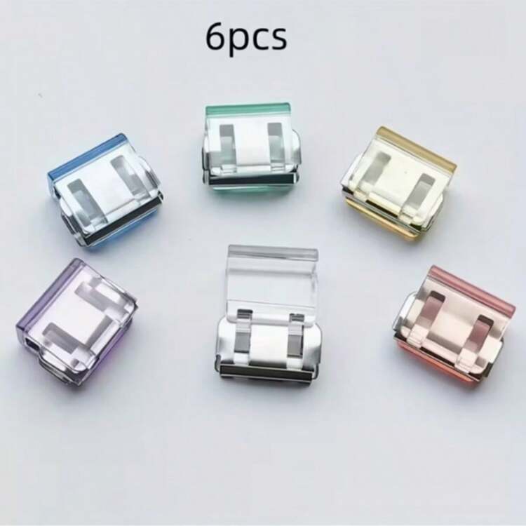 4/6 stycken osynliga klämmor för att förkorta byxor utan att sy, dolda benjusteringar, förhindrar att byxorna släpar på golvet, fast och diskret fixering, lätt att använda utan att sy, perfekt för jeans och långbyxor, praktiskt tillbehör för vardaglig klädjustering - Vit 1 par - Visa 7