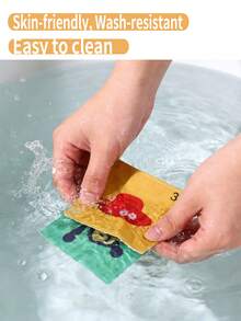 黑白视觉刺激婴儿软书，对比图案促进婴儿视觉发育，柔软面料，附赠收纳袋，早教中心认可的益智玩具，新生儿复活节礼物，男女皆宜的嘉年华/新年礼物 - 彩色 - 查看 11