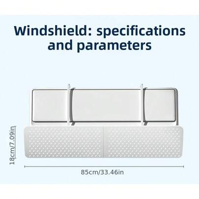 2026 Summer Air Conditioner Wind Shield 2-In-1, Perforated Anti-Direct Blowing, No Installation Needed, Wall-Mounted Universal Type, No Drilling Required