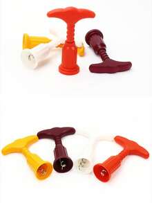 5pcs/10pcs/15pcs Plastic Wine Bottle Opener With Stainless Steel Handle, Easy To Use, Essential For Home Kitchen - Multicolor - View 5