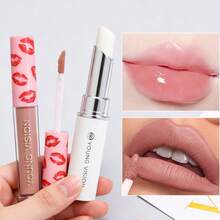 YOUNG VISION 2pcs Lip Makeup Set: 1pc Fruity Moisturizing Lip Balm, Waterproof, Anti-Chapping, Exfoliating & 1pc Mini Matte Velvet Liquid Lipstick, Suitable For Daily, Office, Commuting, Travel - Multicolor - View 24