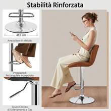 Barstools - สีน้ำตาลสไตล์เรโทร - หนัง - ดู 5