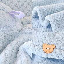 1/4条超细纤维干发巾，300克柔软干发帽，简约纯色浴室干发巾，超强吸水干发巾，防毛躁湿发帽，浴室用品，浴室配件 - 彩色 - 查看 6