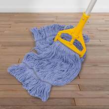 2 Pack Heavy Mop Replace Head,Mop Head Replacement,Commercial Mop Heads,Reusable Mop Head Refills-Replacement Mop Heads SuitableWet Industrial Blue Cotton Looped End String Head Refill (Blue) - Màu A - Xem 4