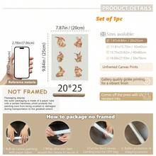 1pc Canvas Wall Art - Easter Gallery Wall Art, Vibrant Spring Art Prints, Easter Danish Pastel Home Decor, Spring Wall Art, Baby Room Decor – Framed Nursery Wall Art Perfect For Playroom Decor Nursery Decor, Childcare Room Decor, Kindergarten Decor, Boy's Room Decor Girl's Bedroom Decor Kids' Room Decor Easter Wall Decor, Nursery Spring Decor, Easter Children's Room Posters, Spring Decor Posters - Multicolor - View 19