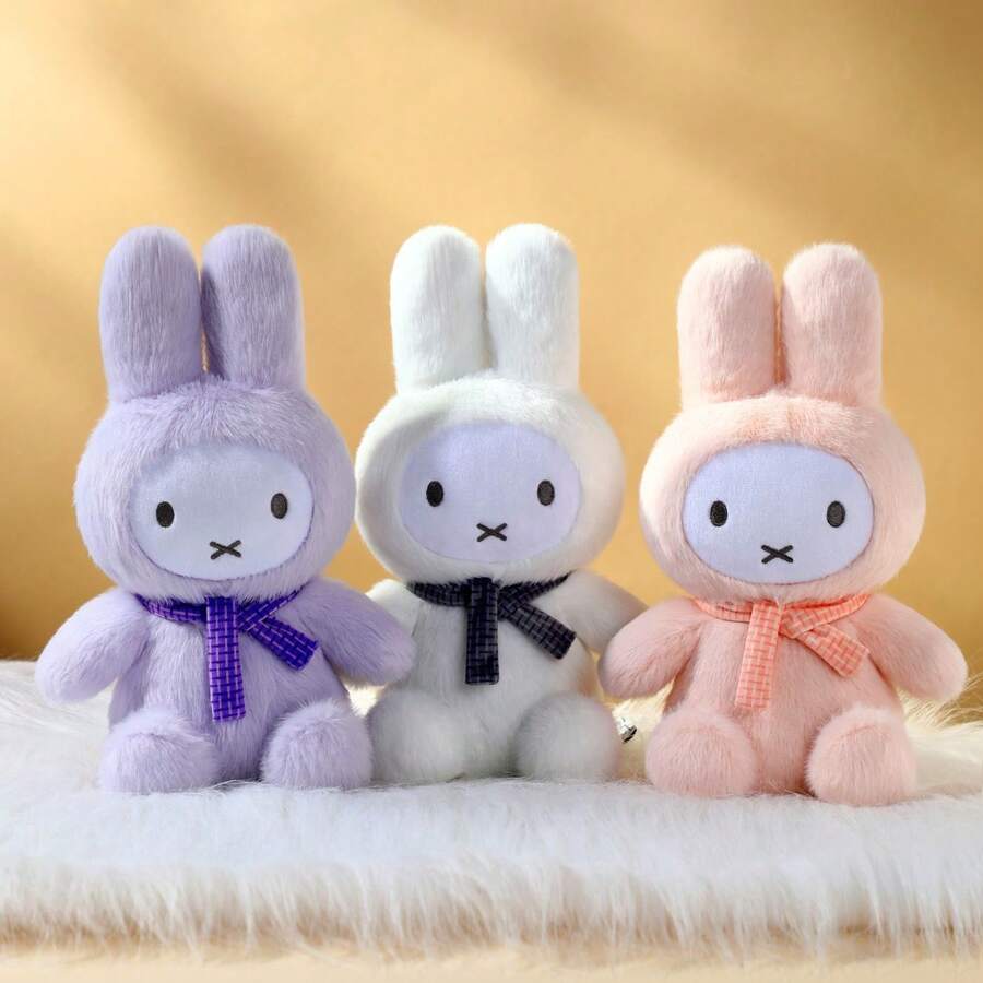 MIFFY 25厘米米菲和朋友们毛绒玩具，可爱卡通人物软毛绒玩偶，动漫收藏品，适合作为节日、生日派对礼物送给青少年、米菲粉丝和成年人，也可作为家居和办公室装饰品。 - 彩色 - 查看 1