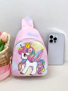 1pc Young Girl's Lightweight Zipper Closure Casual Chest Bag/Waist Bag, Suitable For Daily Use - Chest Bag - View 7