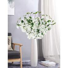 5-częściowy bukiet kwiatów bugenwilli w intensywnym, czerwonym kolorze, z długimi łodygami, odpowiedni do dekoracji domu, biura i jako ozdoba stołu weselnego (wazon nie jest dołączony) - Wielokolorowe - Zobacz 8