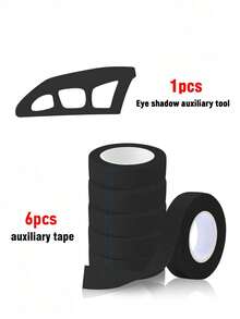 7pcs Black Eye Makeup Tools, Including 6pcs Eyeliner, Eyeshadow Stencils - Professional Eyelash Extension Tapes, Easy To Use, Create Perfect Eye Makeup, Suitable For Beginners, Eyeshadow Template, Eyeshadow Auxiliary Tools, Eyeshadow Tools And Brushes, Eye Makeup Tools, Makeup Tools 4/2/1pc - Black - View 12