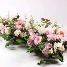 Artificial Flowers Row Wedding Arch Top Table Bkdrop Flower Wall Arrangement - Multicolor - View 3