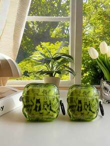 Posture Cat Earphone Case Compatible With Apple Protective Case, Anti-Scratch Anti-Drop Cover - Clear - View 4