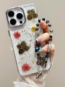 猫眼水晶手机挂绳，手机腕带，短款手机挂饰 - 彩色 - 查看 4